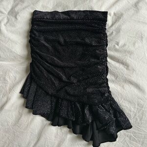 Zara black Ruched Skirt